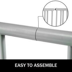 Lattiamallinen pyöräteline galvanoidusta teräksestä valkoiseksi jauhemaalattu 10 paikkaa kaksipuolinen