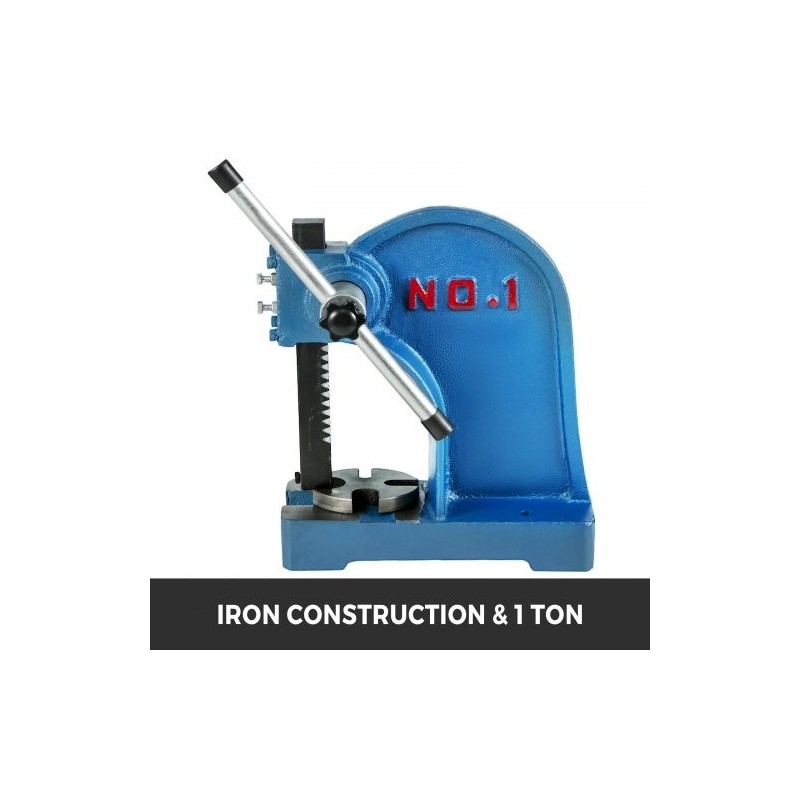 Pylväspuristin manuaalinen 1 tonni valurauta 110 mm työskentelykorkeus