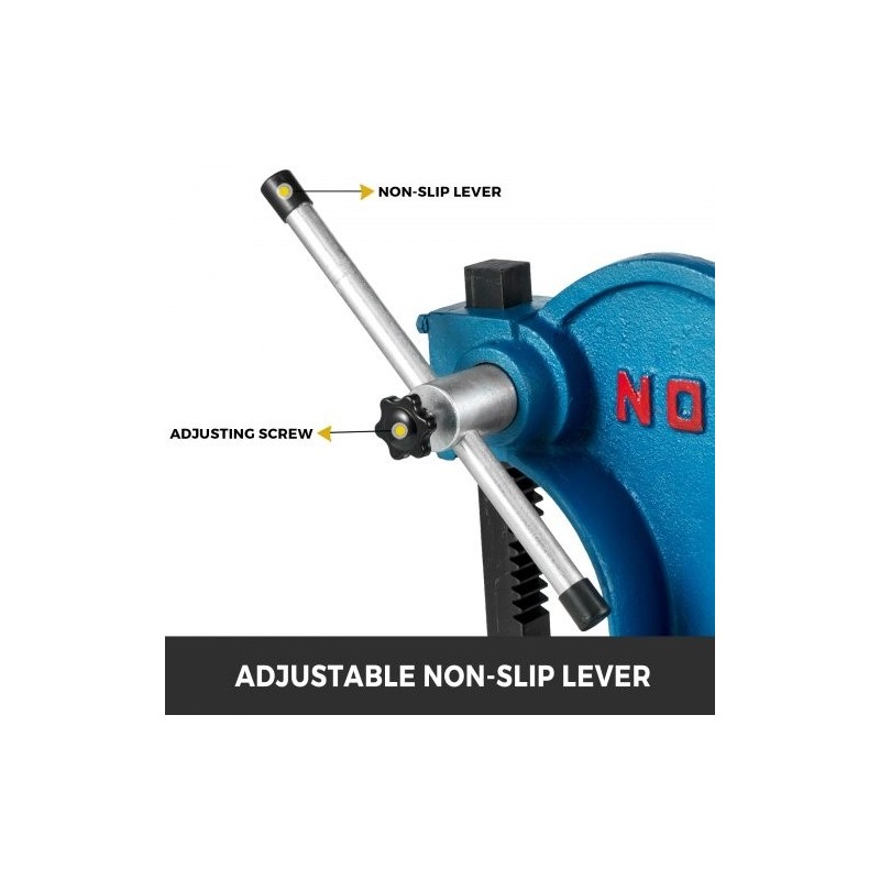 Pylväspuristin manuaalinen 1 tonni valurauta 110 mm työskentelykorkeus