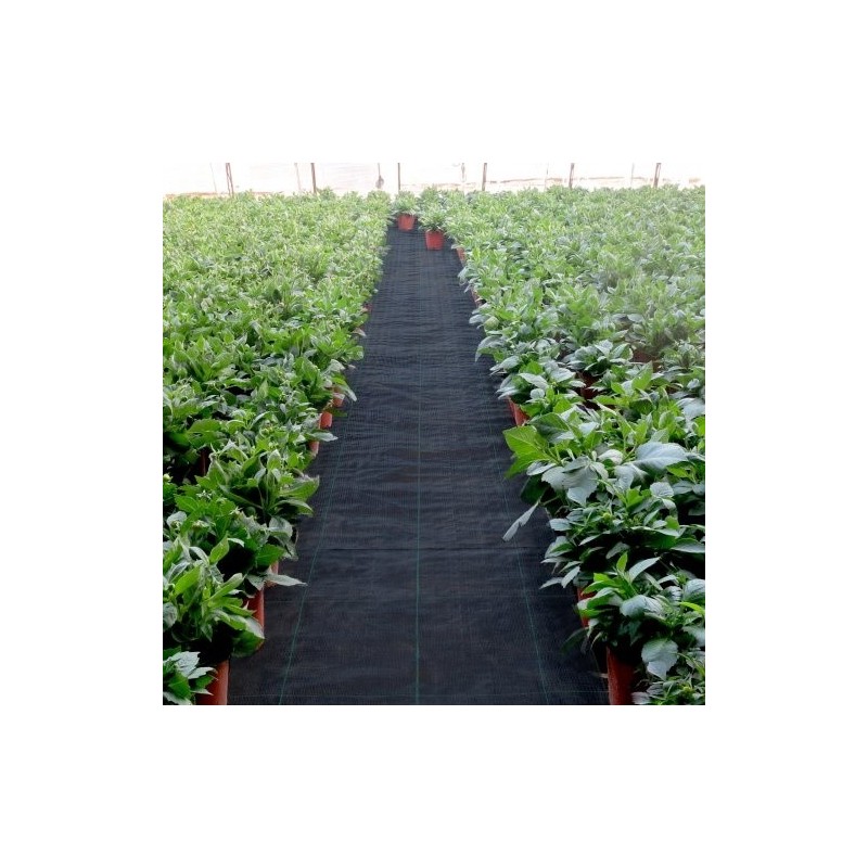 Rikkaruohomatto polypropeenikangas 1,2 x 91,4 m kaksikerroksinen musta puutarhaan