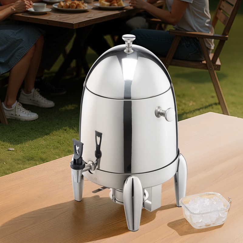 Juoma-annostelija 12 l ruostumaton teräs tiivis hana kuumille ja kylmille juomille