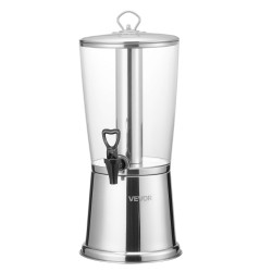 Juoma-annostelija 8 L ruostumaton teräs ja elintarvikekäyttöön soveltuva PC-muovi tippumattomalla hanalla