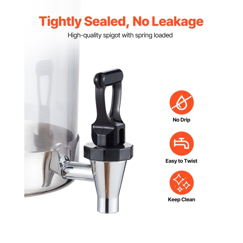 Juoma-annostelija 16 litraa kaksisylinterinen PC-muovi ruostumaton teräs jääkammio