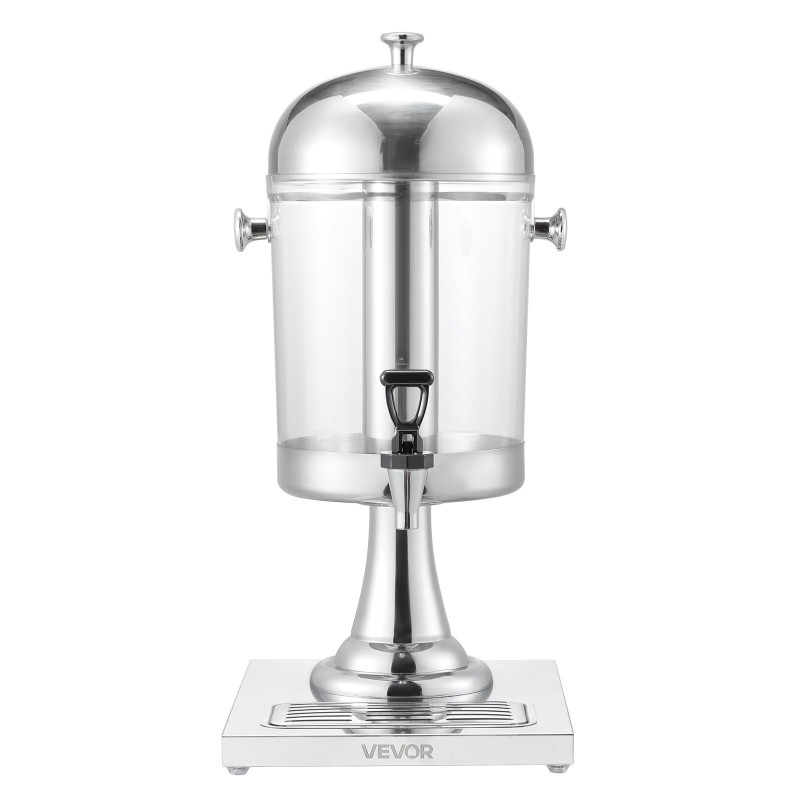 Juoma-annostelija 8 l ruostumaton teräs PC-muovinen jääkammio tipaton hana ravintoloihin