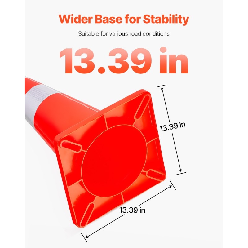 Turvakartio polyvinyylikloridi 73 cm 12 kpl oranssi kaksi heijastavaa kaulusta painotettu pohja