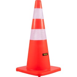 Turvakartio polyvinyylikloridi 73 cm 12 kpl oranssi kaksi heijastavaa kaulusta painotettu pohja