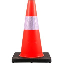 Liikennekartio PVC-materiaali 45 cm 5 kpl oranssi heijastinkauluksella mustalla painopohjalla