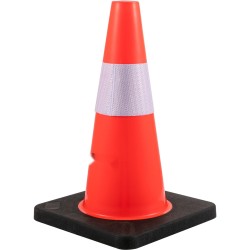 Liikennekartio PVC-materiaali 45 cm 5 kpl oranssi heijastinkauluksella mustalla painopohjalla