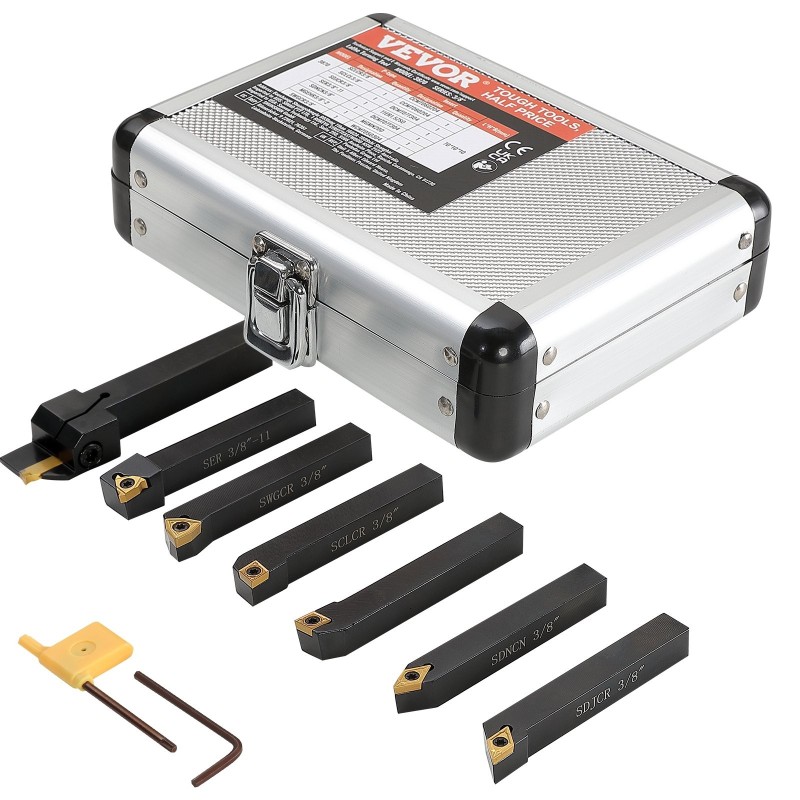 Sorvin kääntötyökalusarja 7-osainen 1 cm varsi 182 mm kovametalliterät alumiinikotelo