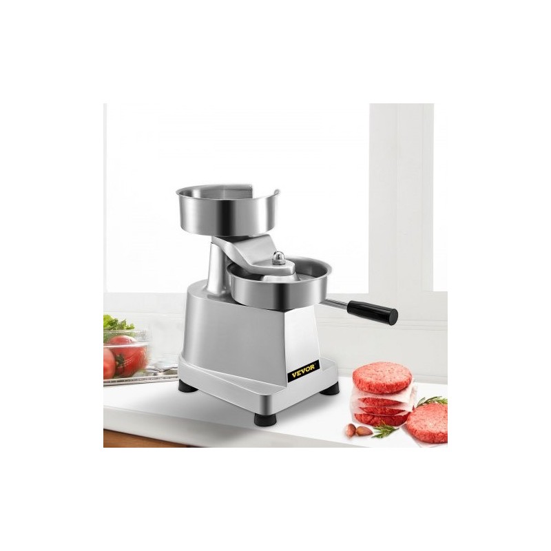 Hampurilaispihvipuristin alumiiniseos ja ruostumaton teräs 150 mm 1000 pihvipaperia