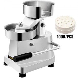 Hampurilaispihvipuristin alumiiniseos ja ruostumaton teräs 150 mm 1000 pihvipaperia