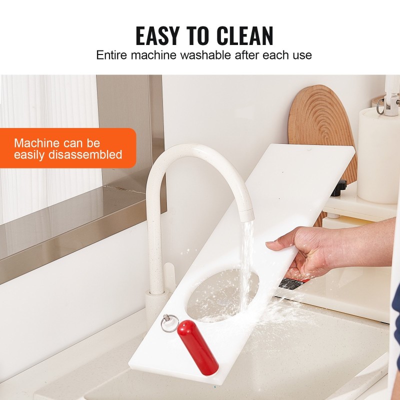 Hampurilaispihvikone manuaalinen PE-muovi 130 mm 1,5 kg ammattikäyttöön