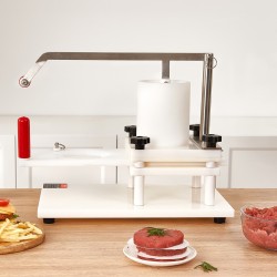 Hampurilaispihvikone manuaalinen PE-muovi 130 mm 1,5 kg ammattikäyttöön