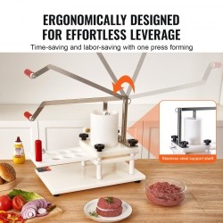 Manuaalinen hampurilaispihvimuotti elintarvikekelpoinen polyeteeni 1,5 kg syöttösäiliö 2 4 ja 5 tuumaa