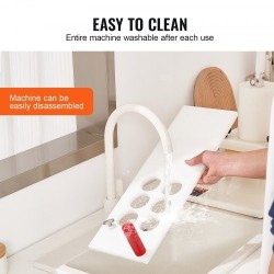 Manuaalinen hampurilaispihvimuotti elintarvikekelpoinen polyeteeni 1,5 kg syöttösäiliö 2 4 ja 5 tuumaa