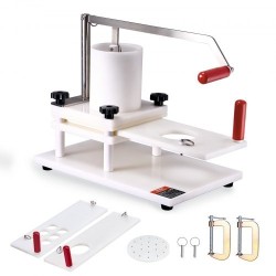 Manuaalinen hampurilaispihvimuotti elintarvikekelpoinen polyeteeni 1,5 kg syöttösäiliö 2 4 ja 5 tuumaa