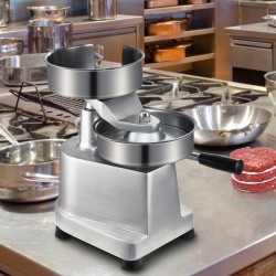 Manuaalinen burgeripihviprässi 150 mm ruostumaton teräskulho 1000 kpl pihvivahtipapereita ammattikeittiöön