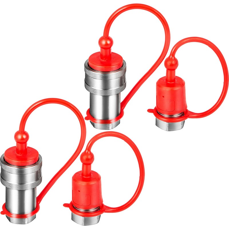 Hydraulinen pikaliitinsarja pallomainen pää teräs 3/8 tuumaa 280 bar 2 sarjaa