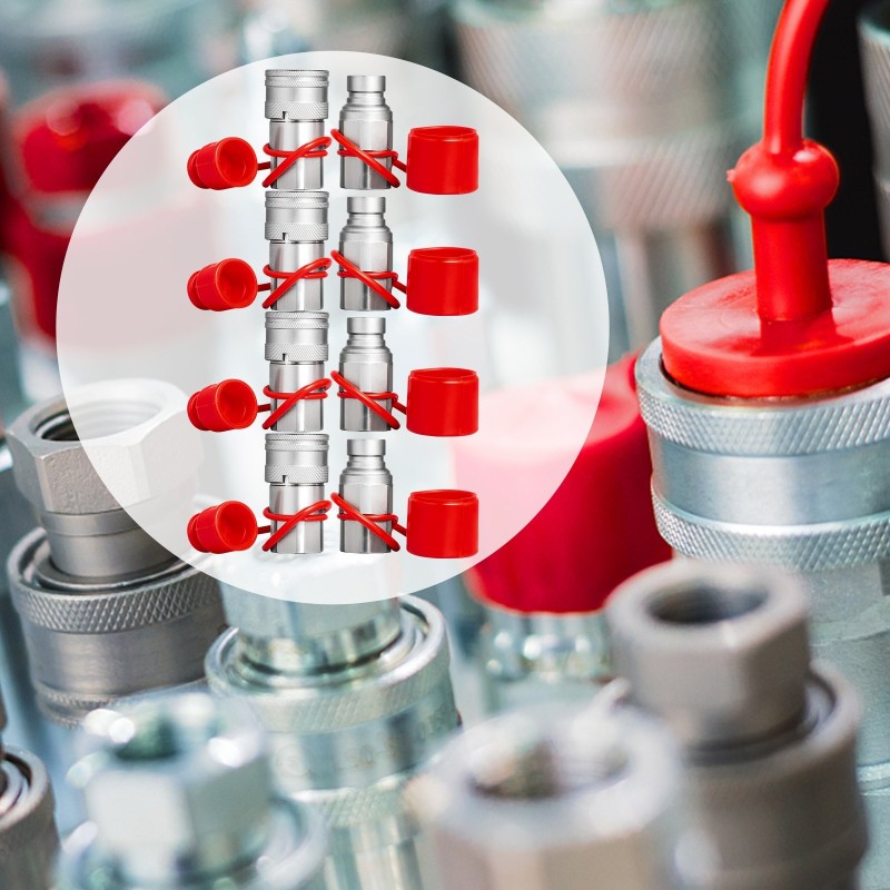 Hydrauliset pikaliittimet 1/2 tuuman runko 1/2 NPT kierre 4 paria