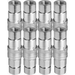 Hydrauliset pikaliittimet karkaistusta teräksestä 1 2 runko 1 2 NPT 8 paria liukuohjatuille kuormaajille