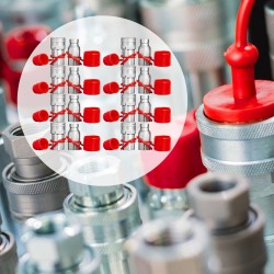 Hydrauliset pikaliittimet karkaistusta teräksestä 1/2 runko 1/2 NPT 8 paria liukuohjatuille kuormaajille