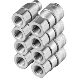 Hydrauliset pikaliittimet 3/4 tuuman runko 3/4 NPT-kierteellä 4 paria karkaistu teräs sinkki-nikkelipinnoite