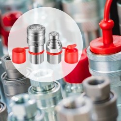 Hydraulinen tasopintainen pikaliitinsarja teräs 1/2 tuuman NPT 280 bar PVC-suojakannet