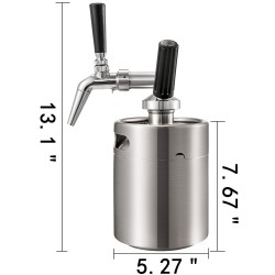 Nitro-kylmäkahvilaite 304-ruostumaton teräs 2 l hana kansi