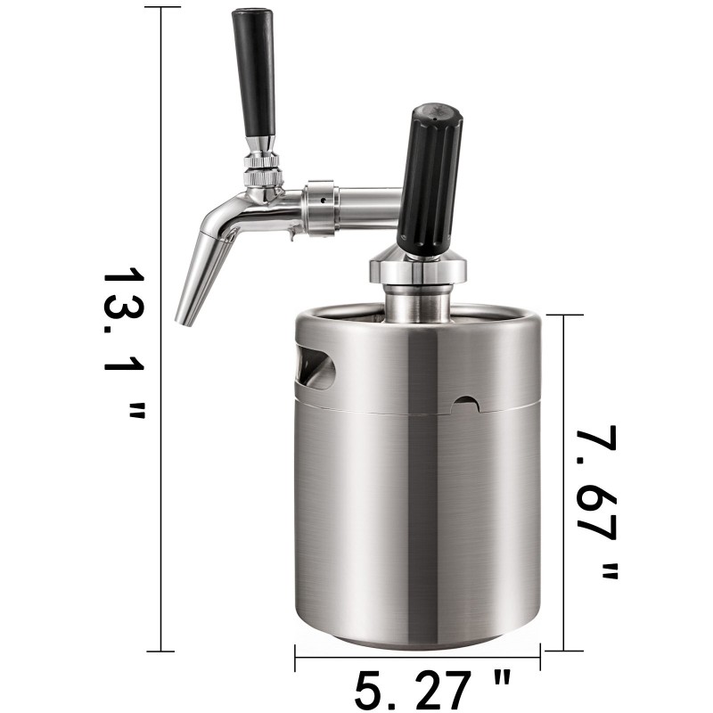Nitro-kylmäkahvilaite 304-ruostumaton teräs 2 l hana kansi