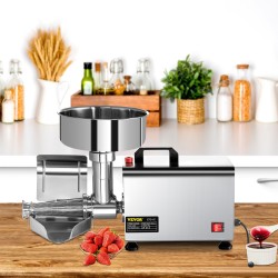 Sähköinen tomaattimylly ruostumatonta terästä 370 watin moottorilla 9-tuumainen aukko 90–160 kilogrammaa tunnissa