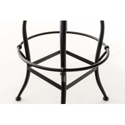 Teollinen säädettävä baarijakkara puuistuimella ja metallijalalla