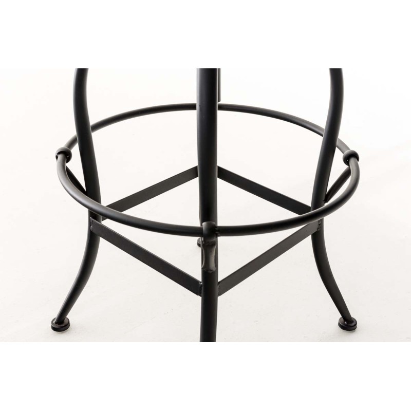 Teollinen säädettävä baarijakkara puuistuimella ja metallijalalla