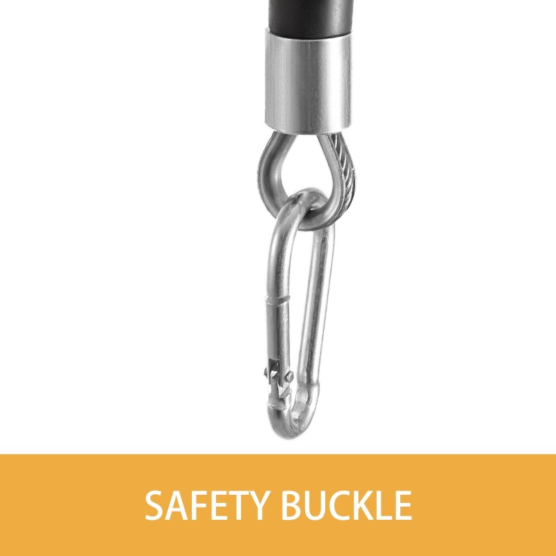 Jousitasain teräs kantavuus 9–15 kilogrammaa 1,5 metrin vaijerilla ja koukulla