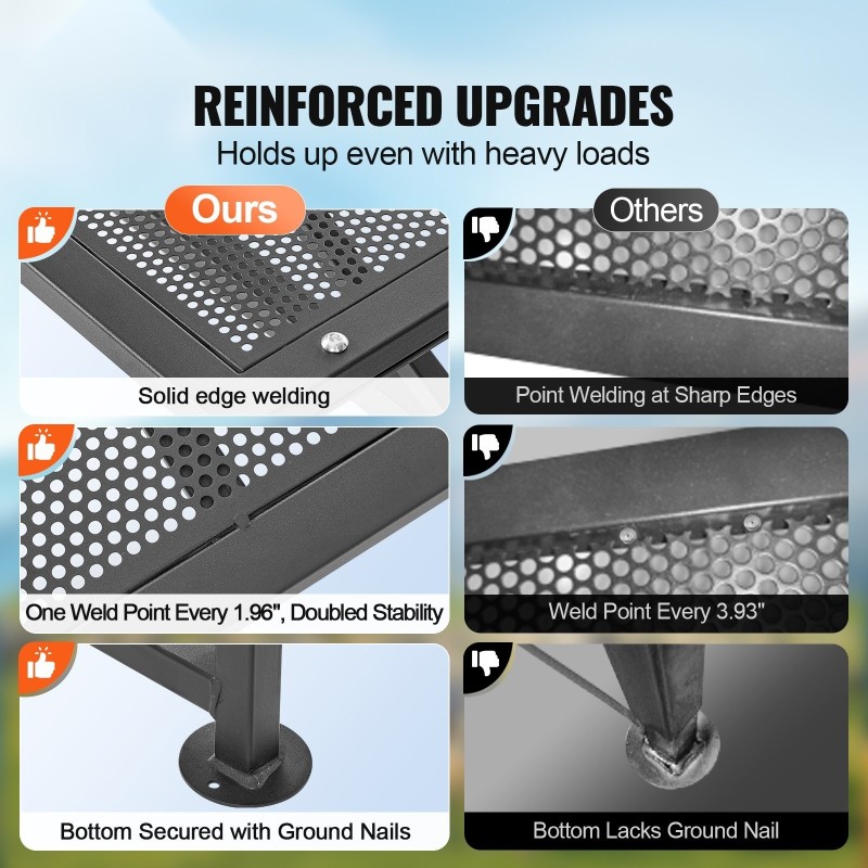 Metallinen vuohi- ja lammasteline lypsyyn ja hoitoon 1195x584 mm