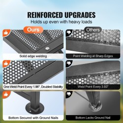 Vuohien ja lampaiden hoitopöytä rautainen 1295x584 mm korkeussäädettävä