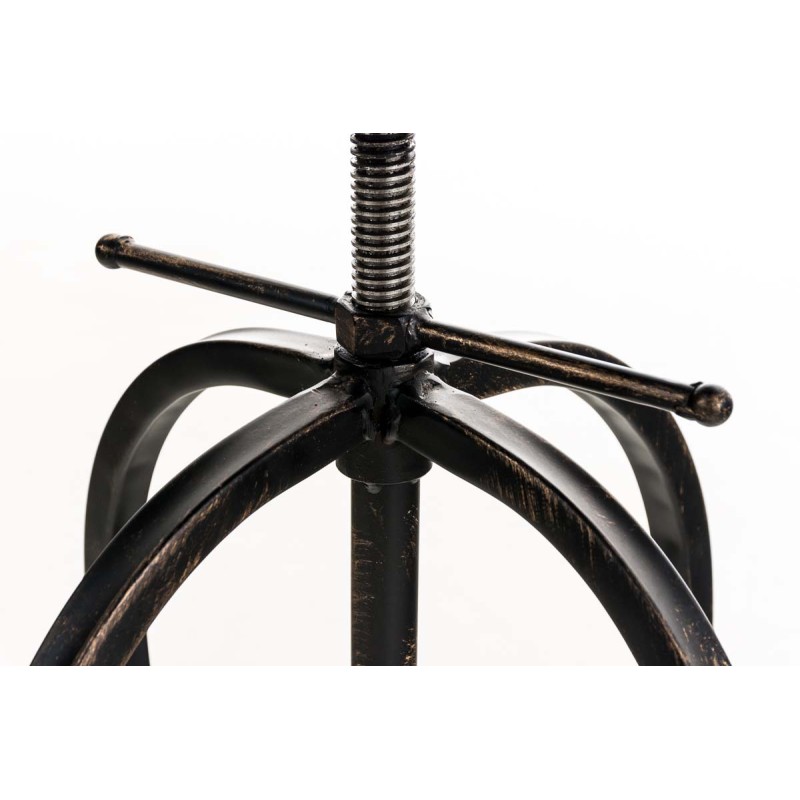 Tyylikäs säädettävä baarijakkara keinonahkaistuimella ja metallijalustalla