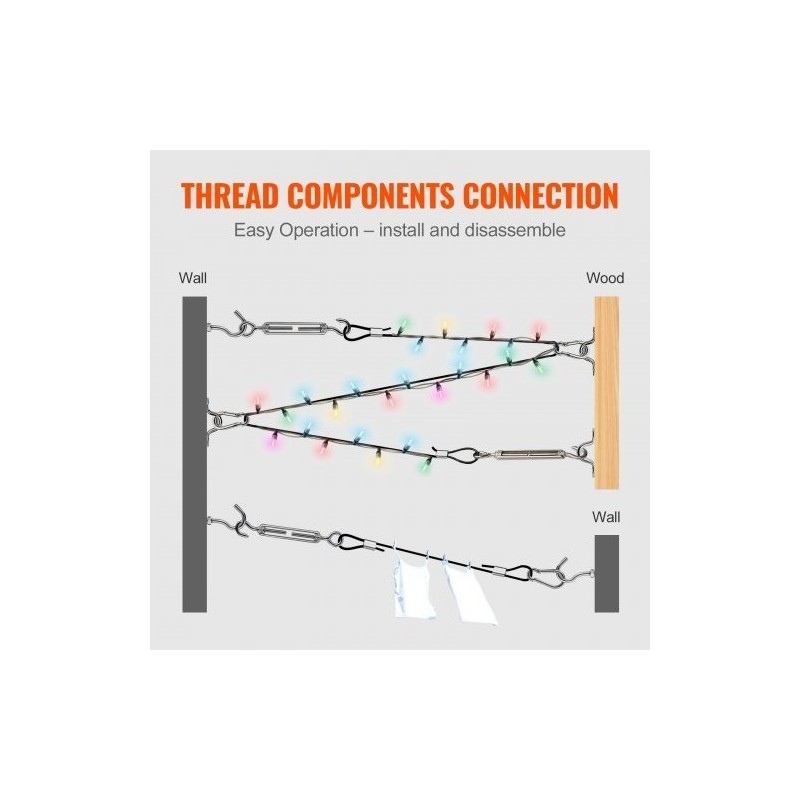 304-ruostumaton teräsvaijeri PVC-pinnoitettu 1,59 mm 7x7 50 m musta