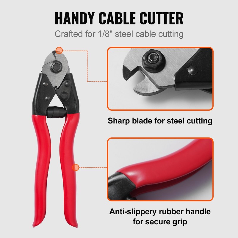 Ruostumaton 316-teräsvaijeri 3,18 mm 91,5 m 7x7 säikeinen kaidekäyttöön leikkuri mukana