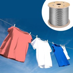 Ruostumaton T316 teräsvaijeri 1x19 rakenne 4,8 mm 305 m meriolosuhteisiin