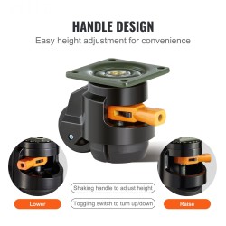 Tasonsäätöpyörät 4 kpl 499 kg 50,8 mm nailon 360 astetta työpenkeille