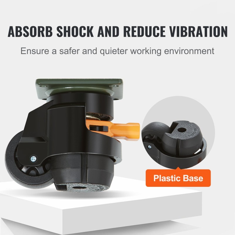 Tasonsäätöpyörät 4 kpl 499 kg 50,8 mm nailon 360 astetta työpenkeille