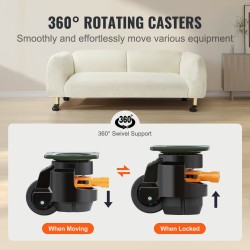 Tasonsäätöpyörät 4 kpl 499 kg 50,8 mm nailon 360 astetta työpenkeille