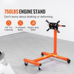 Moottoriteline teräs 340 kg 360 asteen säätöpäällä H-jalustalla neljällä säädettävällä kiinnitysvarrella