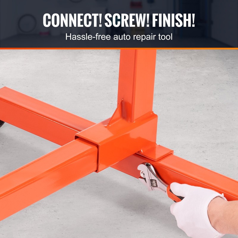 Moottoriteline teräs 340 kg 360 asteen säätöpäällä H-jalustalla neljällä säädettävällä kiinnitysvarrella