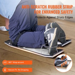 Betonipolvilautaliukurit ruostumattomasta teräksestä 70x20x10 cm 2 paria EVA-polvisuojilla betonipintojen viimeistelyyn