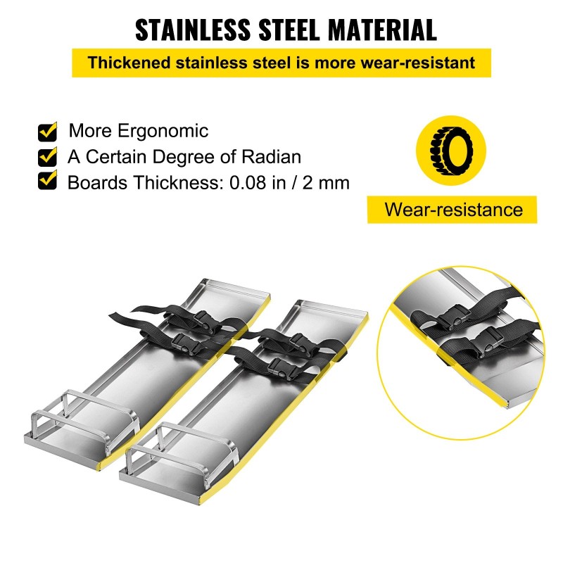Betonipoljinlaudat ruostumattomasta teräksestä 75x20 cm 2 kpl betonin viimeistelyyn