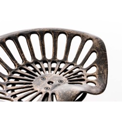 Rustiikkinen teollinen baarijakkara säädettävällä korkeudella ja jalkatuella