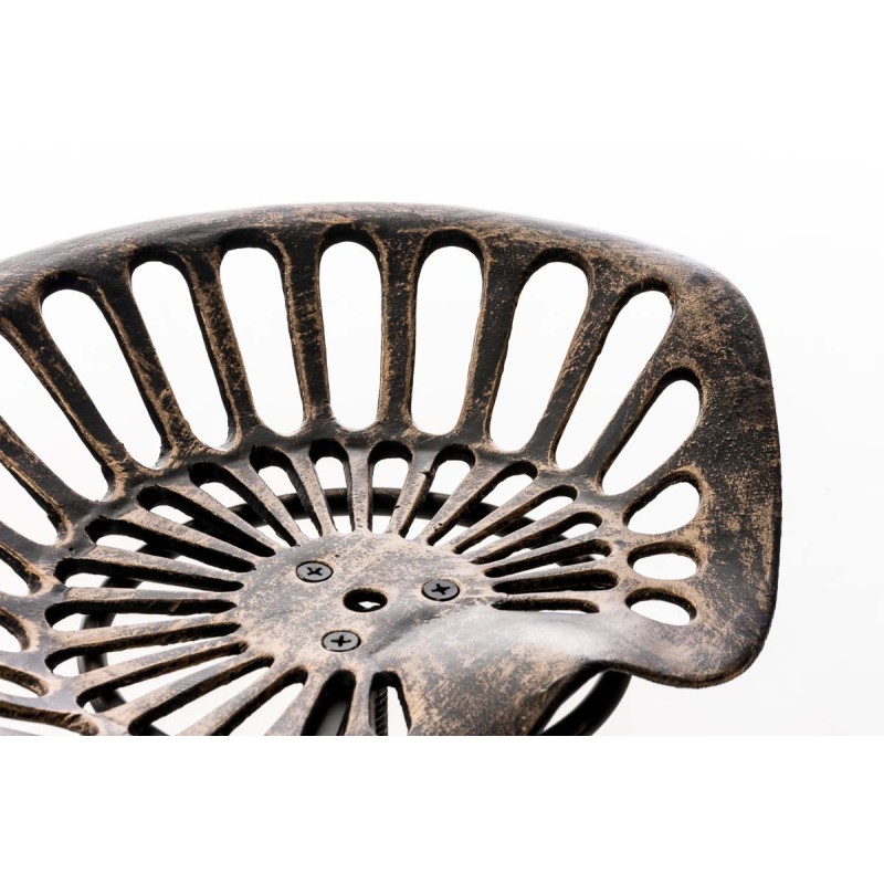 Rustiikkinen teollinen baarijakkara säädettävällä korkeudella ja jalkatuella