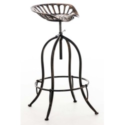 Rustiikkinen teollinen baarijakkara säädettävällä korkeudella ja jalkatuella