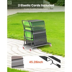 Metallinen taittuva tuolivaunu Q235 rauta L-muotoinen 25 taittotuolille 136 kg kantavuus mattamusta